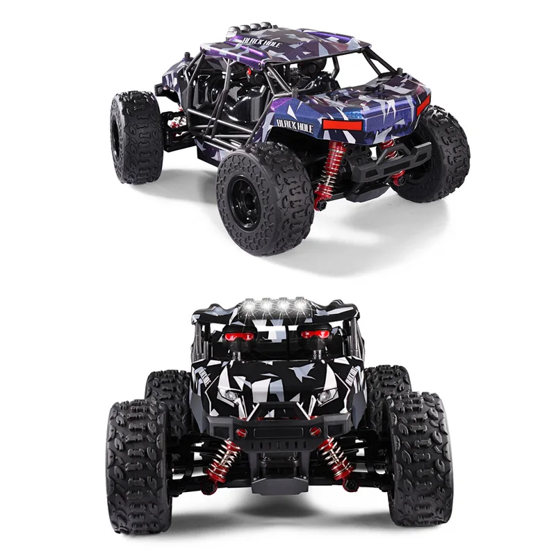 Полномасштабный 1/18 2 4 г Rc внедорожный грузовик в пустыне 4WD для скалолазания с подсветкой