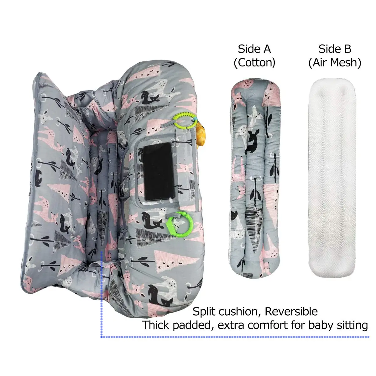 Customized Baby Shopping Cart Cover New Baby Products OEM 2-in-1 Baby Shopping Cart Cover High Chair Cover