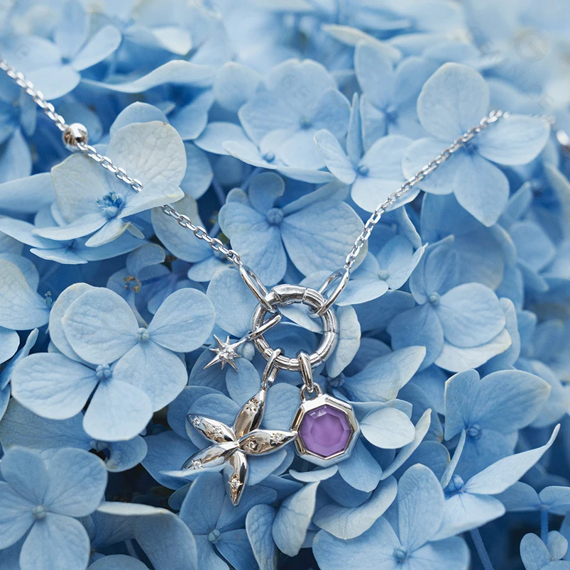 Gemnel Wholesale Silver 925 Jewelry Sea Life Creature Element 3D Effect Textured Summer Making Shell StarFish Charm Necklace