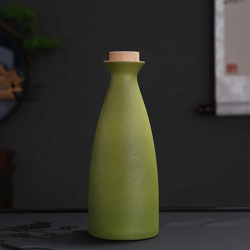 Handmade Nordic Style Ceramic Cup Stoneware Wine Pot Creative Terracotta Clay Water Bottle Lid Direct Drinking Applicable