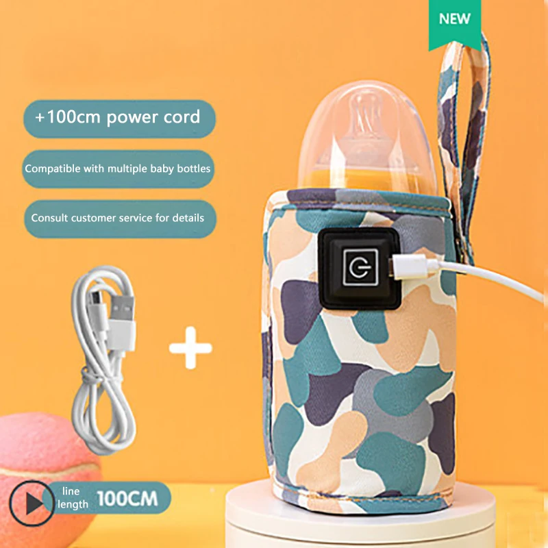 USB Warmer Cover Baby Formula Milk Heating Insulation Portable Bottle Warmer Cloth Bag Milk Bottle Heater Breast Milk Heater
