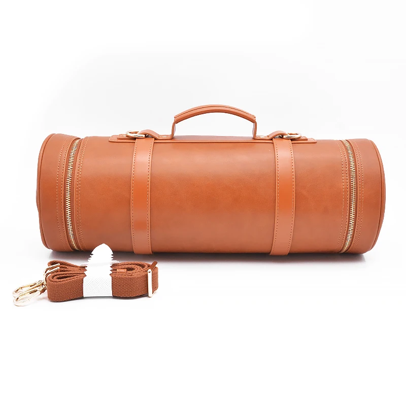 Factory Custom Leather Bartender Kit Bag High Quality Kitchen Chef Tool Crossbody Bag Heavy Duty Knife Roll Bag