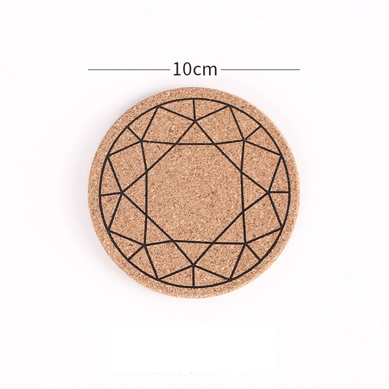 retro style cork coaster coffee cup mat tea pad placemat pot holder table decor