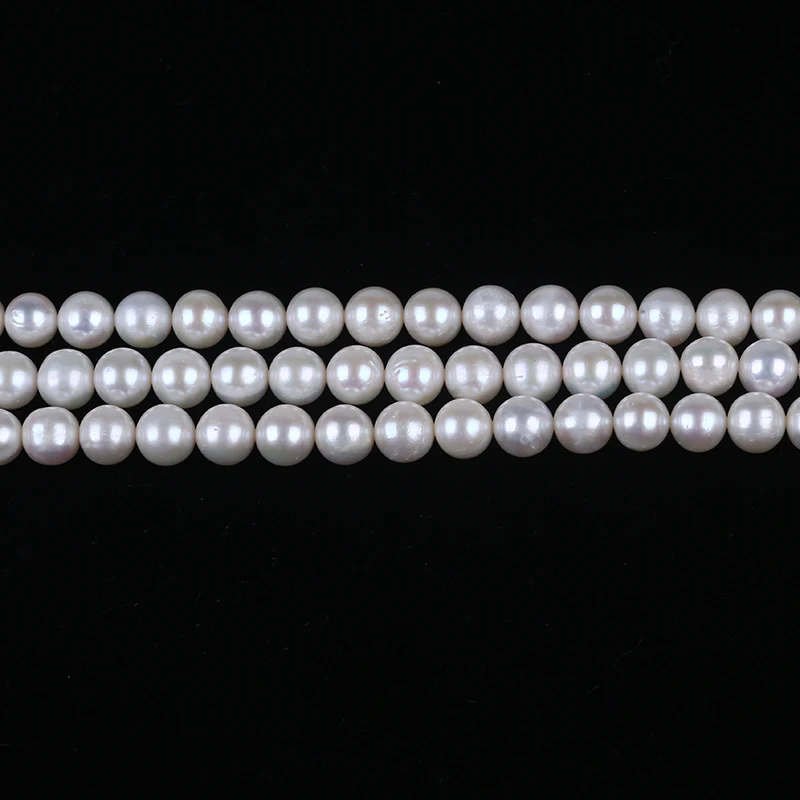 8mm Round shape freshwater pearl bead string