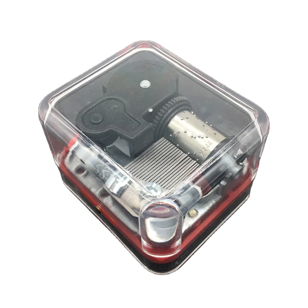 Music Box Movements Parts in Plastic Box Music Mechanism Wind Up Mechanism