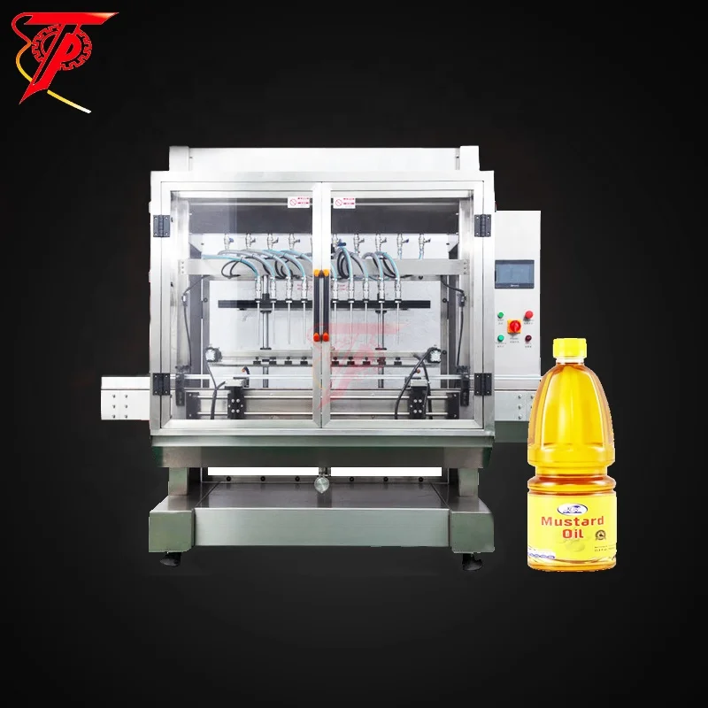 10 Nozzles Automotive Straight Line High Speed Piston Type Overflow 1-5L Wine Liquid Bottled Water Filling Machine