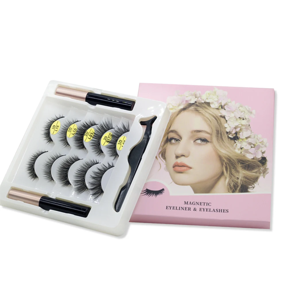 Wholesale 3D Mink Lashes Private Label Mink Eyelash Magnet Lashes Own Brand Eyelashes Magnetic Eyelashes