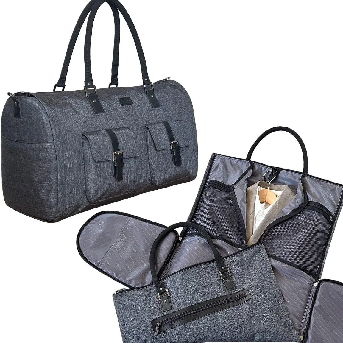 Suit Bag 2-in-1 Convertible Travel for Carrying Suits and Luggage