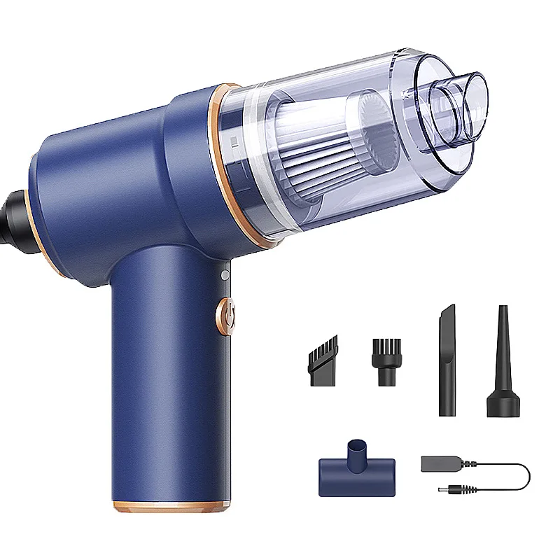 Portable Rechargeable Battery Operated Mini Cordless Vacuum Car Cleaner Wireless Handheld Vacuum Cleaner with Air Blower Duster