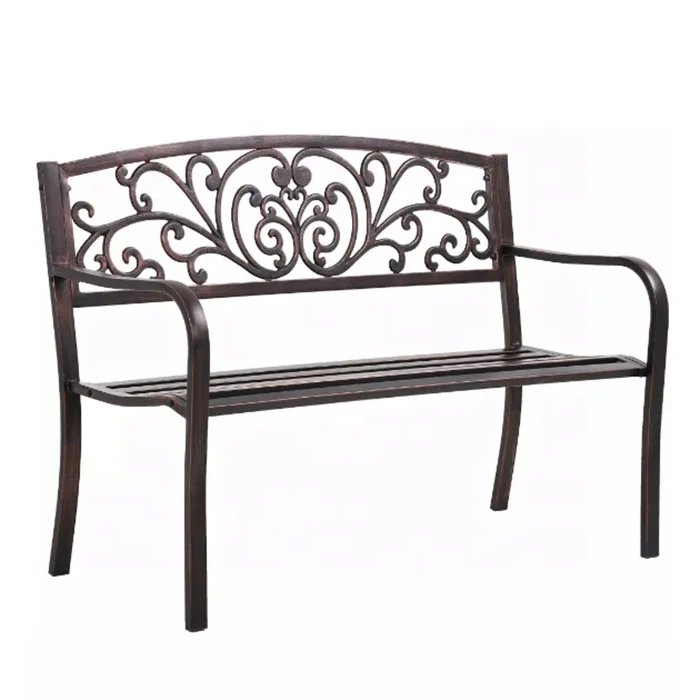 Cast iron patio furniture public park outdoor furniture bench modern garden long chair bench