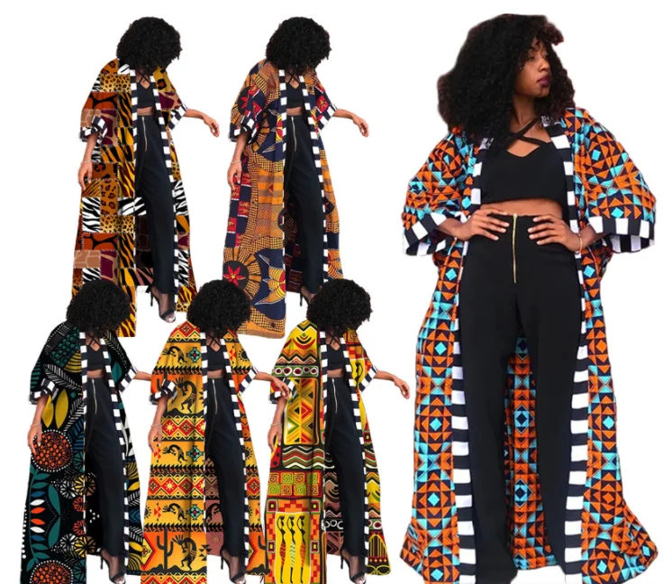 Hot Sale Autumn African Women Coat Clothes Print Dashiki Ethnic Style