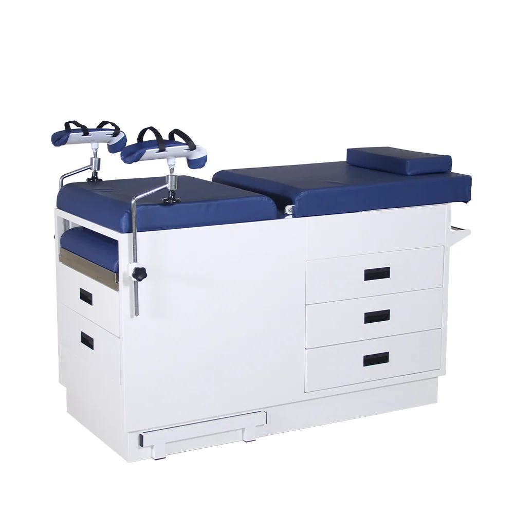 YXZ-Q-1B  Modern Design Hospital Gyno Exam Table Manual Gynecological Chair Examination Bed with Drawers