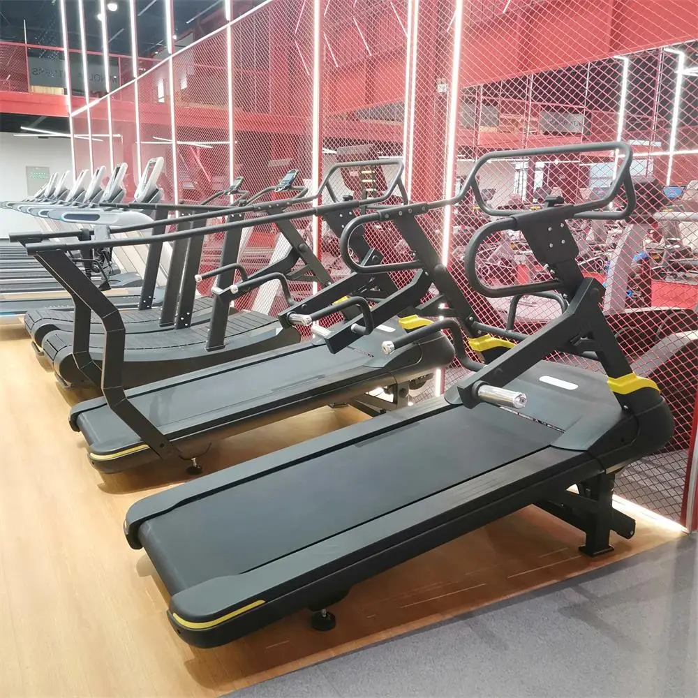 Commercial Gym Running Machine Self-Propelled Treadmill with Mechanical Driving Type from Fitness Manufacturer