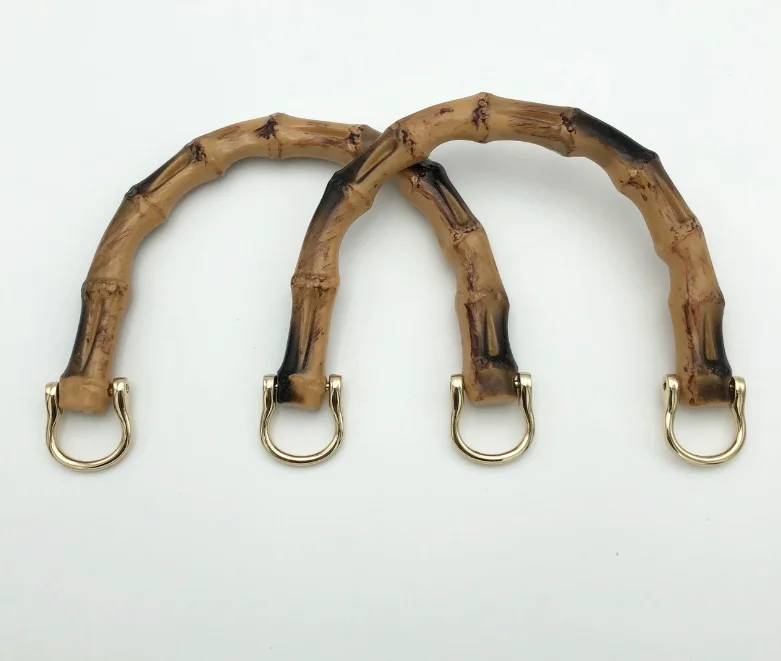 Hot Sales Plastic Bamboo Handle Bag Braided diy creative plastic handle Bucket bag