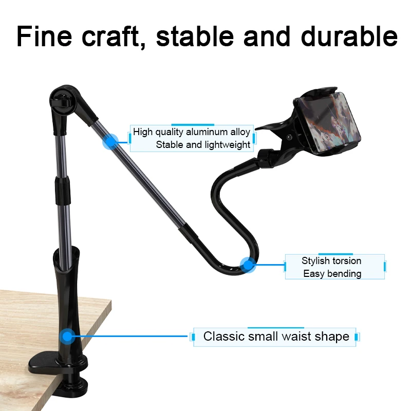 New Design Flexible Long Arm Mobile Phone Holders Desktop Bed Universal Lazy Tablet