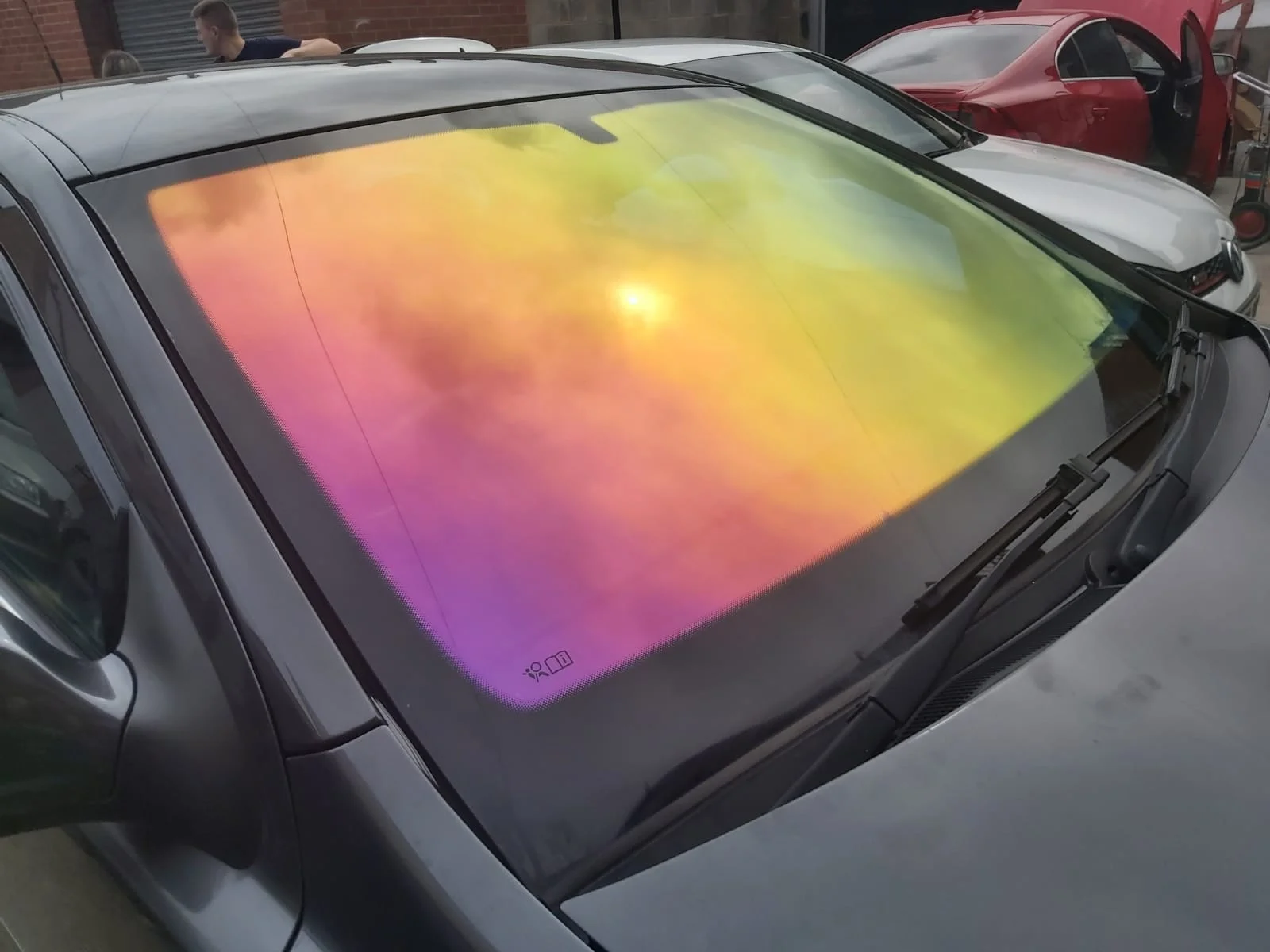 40in * 100ft roll sunset red chameleon car window tint film color changing privacy windscreen film with good shrink