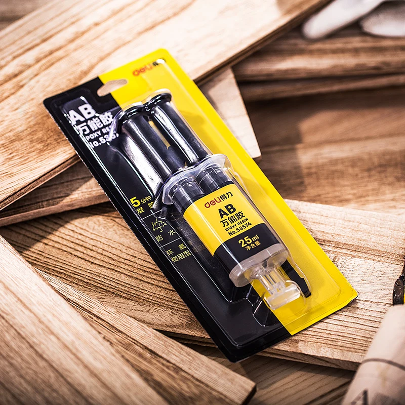Deli 53574 AB Клей superglue металлический универсальный клей дерево стекло нержавеющая сталь