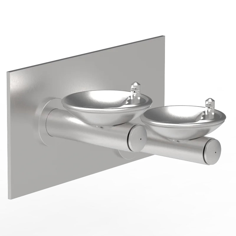 TB28-3 Bi-Level Barrier-Free Wall Mounted Fountain Non-Filtered, Non-Refrigerated Stainless