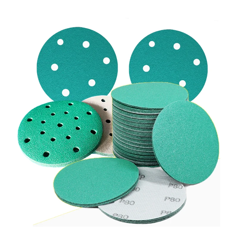 Sanding paper 5inch 6inch 125mm 150mm Aluminum oxide abrasives sand paper disc Sticky dry sanding paper sanding disc polishing