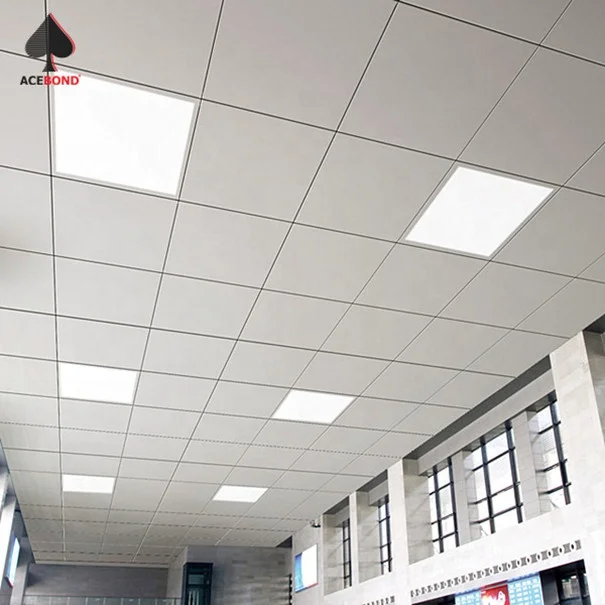 ACEBOND Indoor Decoracase False Ceiling Clip Ceilings ACEPLATE in Ceiling Material Aluminum Building Metal Square Modern Office