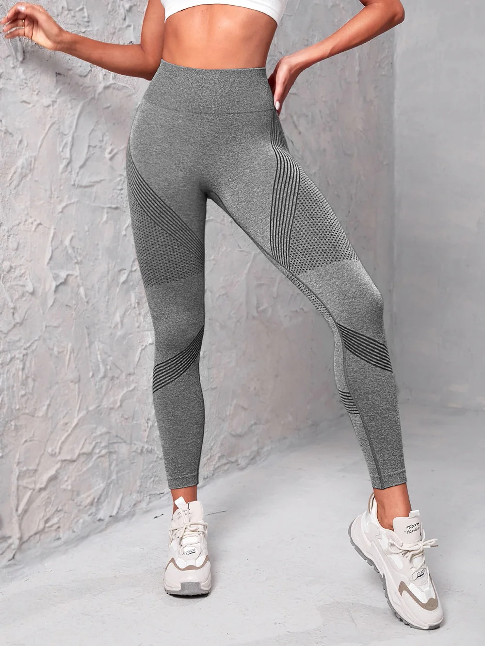 Gym Wear Tights Yoga Pants Push up Solid Color High Waist Quality Nylon Spandex Polyamide Elastic Seamless Jacquard Leggings