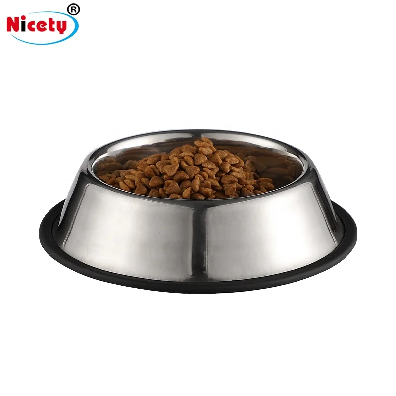 China Pet Supplies Non-slip Dog Bowls Stainless Steel Water Bowls Custom Pet Feeders