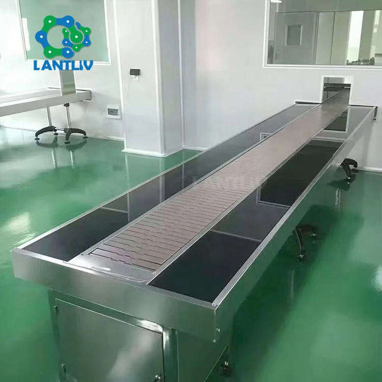 Customized Electronic Stepless Speed Regulation Multi-use PVC Assembly Line 6M Plastic Chain Belt Conveyor Machine for Package