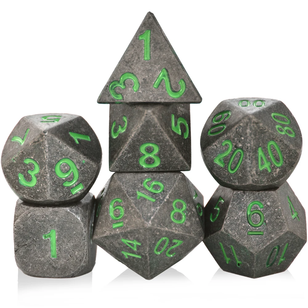 Wholesale Bulk Game Metal Polyhedral DND Dice Set metal dice custom
