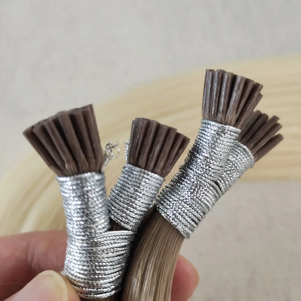 Wholesale Russian Super Double Drawn Pre bonded Human Hair Stick I Tip Hair Extensions