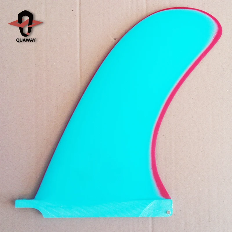 Custom Blue Fiberglass Resin Carbon Single Fins Surfboard SUP Longboard Fin Centre Fin