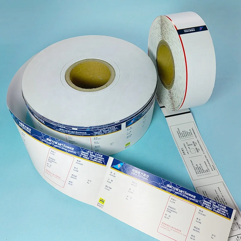 Wholesale Custom thermal paper Airline air flight tickets Boarding Pass Printing Airplane Ticket High quality Card Printing