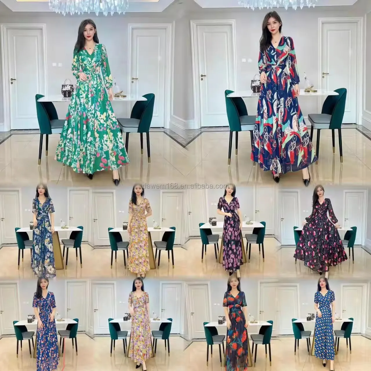 Оптовая и дешевая распродажа высококачественного пляжного платья-это большое платье с тонким принтом