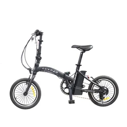 Small volume 16 inch Aluminum alloy folding frame 7 speed mini folding electric bike