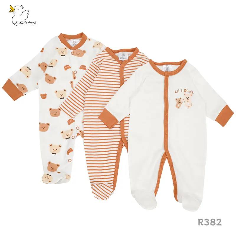 Buy one get three Wholesale of baby autumn pure cotton sleepsuit, foreign trade package, newborn baby clothing set