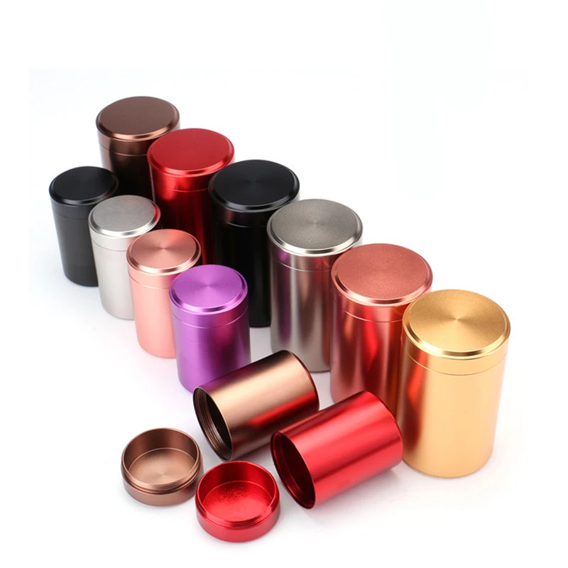 frosted jar aluminum color lid 120g flat round black 100ml aluminum bottle jar aluminum jar 250ml for tea packing 150g 10oz 30