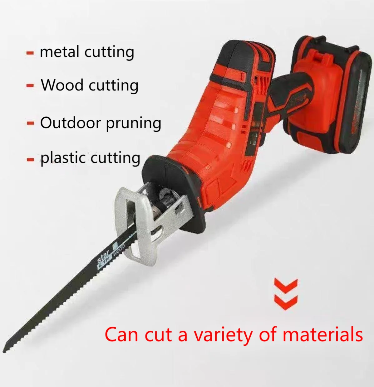 Brushless Motor for Metal and Tile Cutting Lithium battery electric reciprocating saw  Mini Saw for various materials Cutting