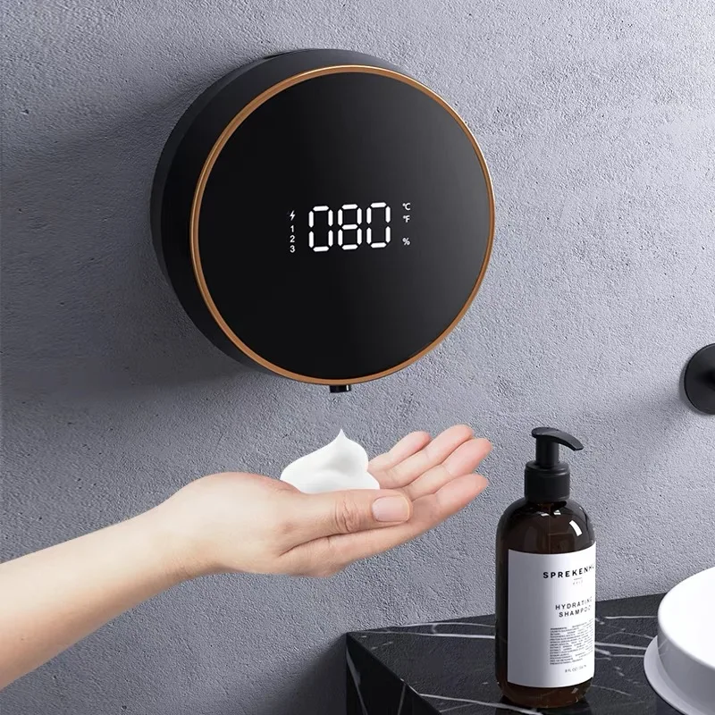 SOHODA 2022 popular wall mounted soap dispenser touchless automatic soap dispenser with LED display hotel
