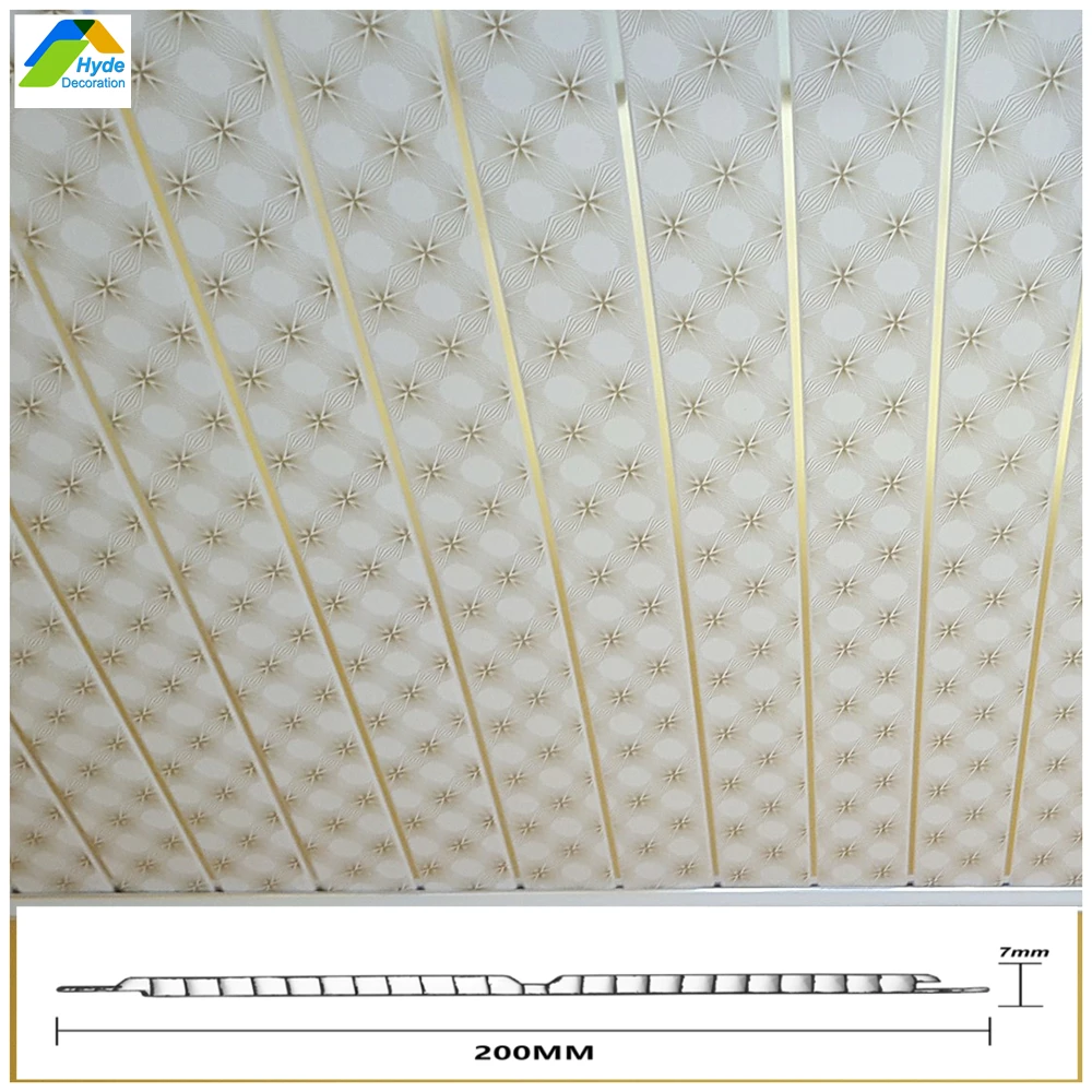 Original factory fireproof indoor waterproof pvc interior ceiling panels hs code with low price