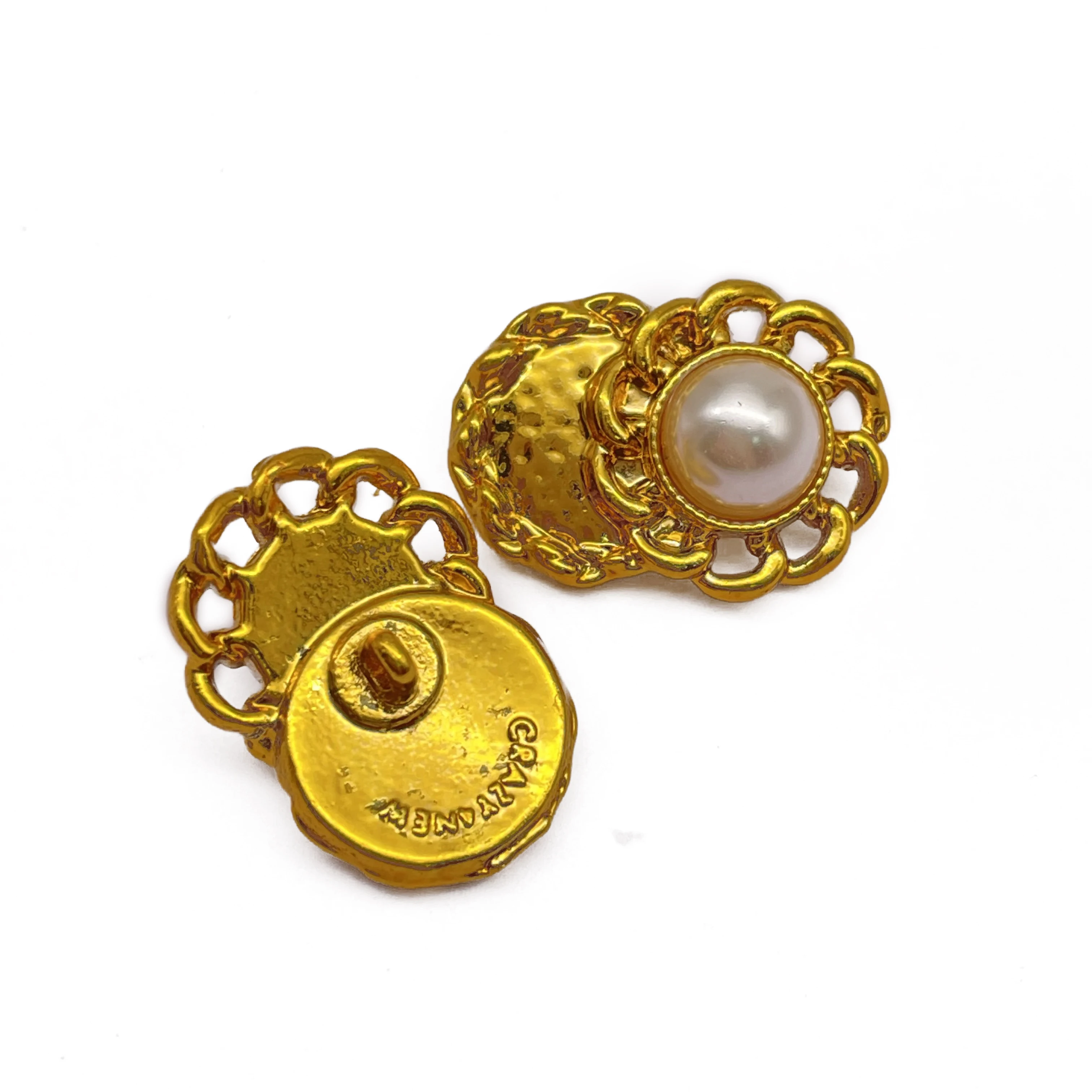 Custom Pearl Flower Pattern Female Clothes Button Sewing Buttons Rivet Decoration Flat Button