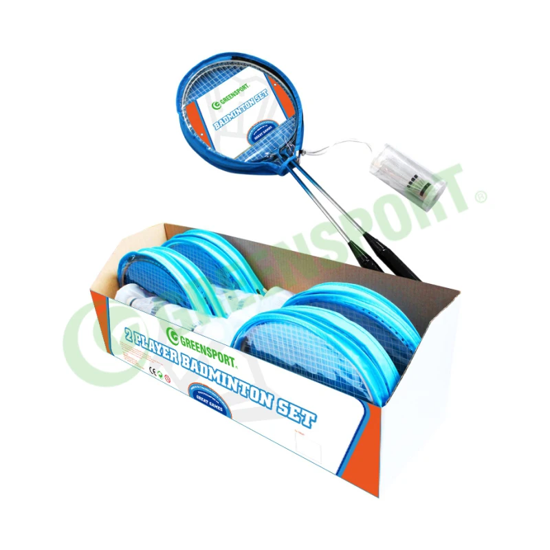 Упаковочная коробка для бадминтона с ракеткой для бадминтона и бадминтоном