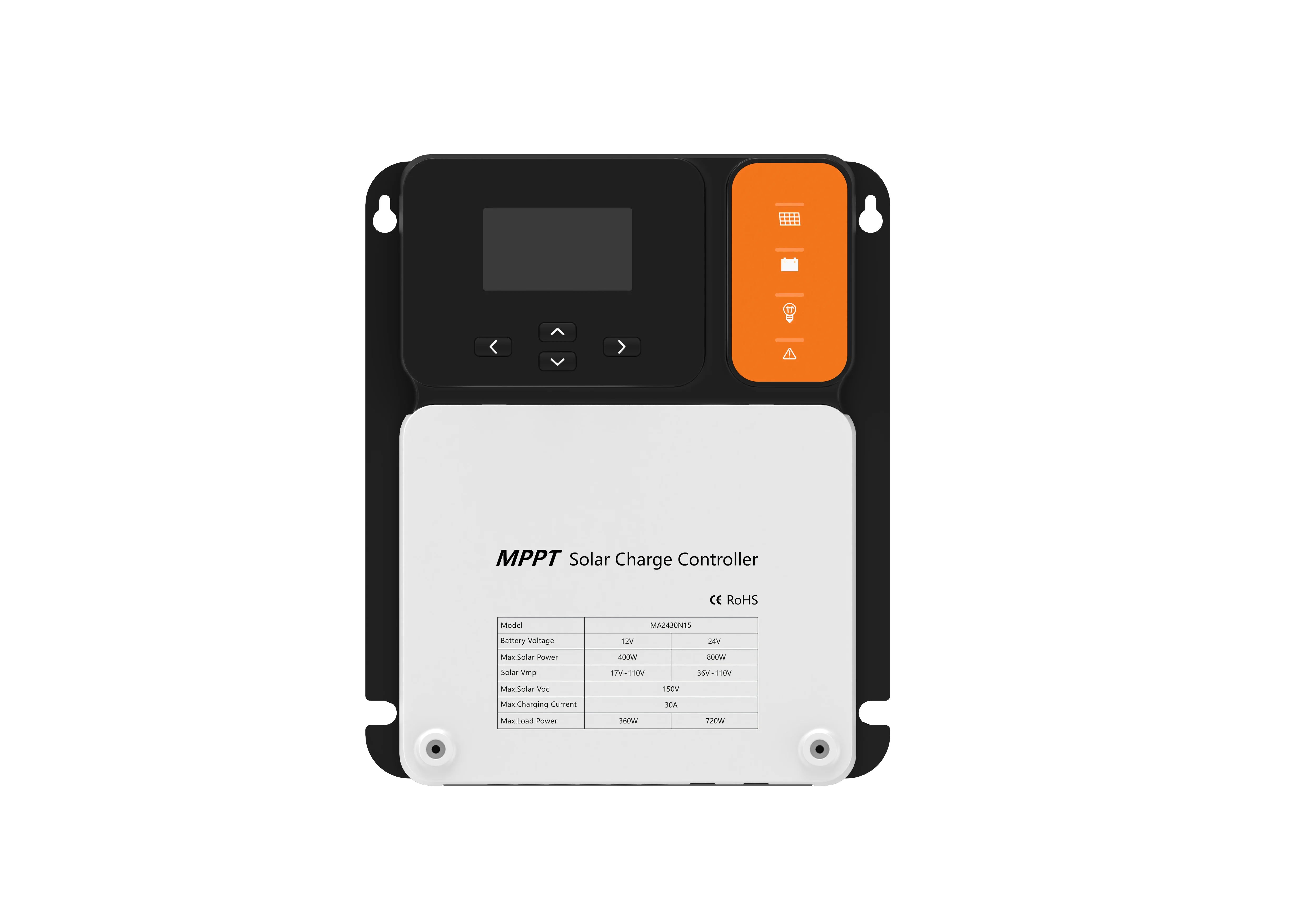 SRNE MPPT Solar Charge Controller 40A high efficiency LCD screen 3 years warranty controller