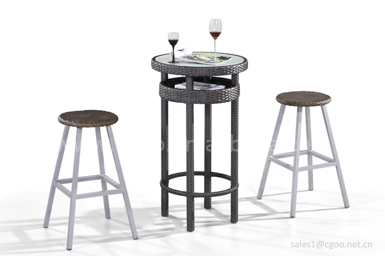 Outdoor High Bar Set with Table and Chairs for Beach Party Garden Swimming Pool