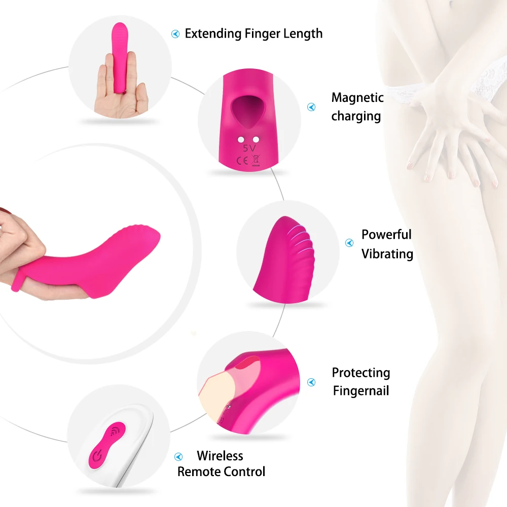 S-HANDE Vaginal Pussy G Spot Massage Adult Sex Toys Mini Finger Sleeve Vibrator For Female Women