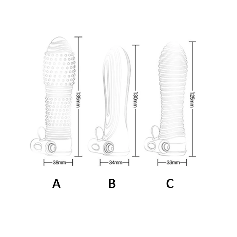 Crystal Vibrating Cock Sleeve Penis Extension Condom