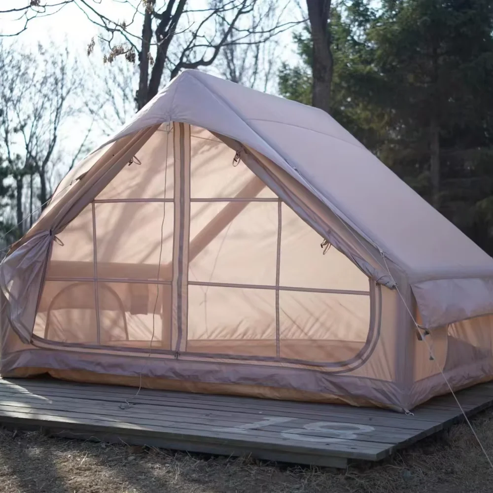 Премиум открытый Оксфорд водонепроницаемый Семейные поездки кемпинг надувная палатка большой