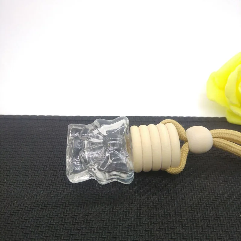 Wholesale Empty Glass Mini Perfume Air Freshener Aroma Diffuser Bottle Hanging Car Perfume Diffuser