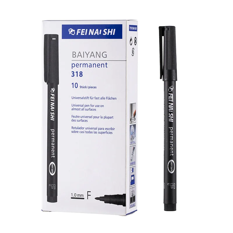 Wholesales 318F colored permanent marker pen black fine point tip marker pen