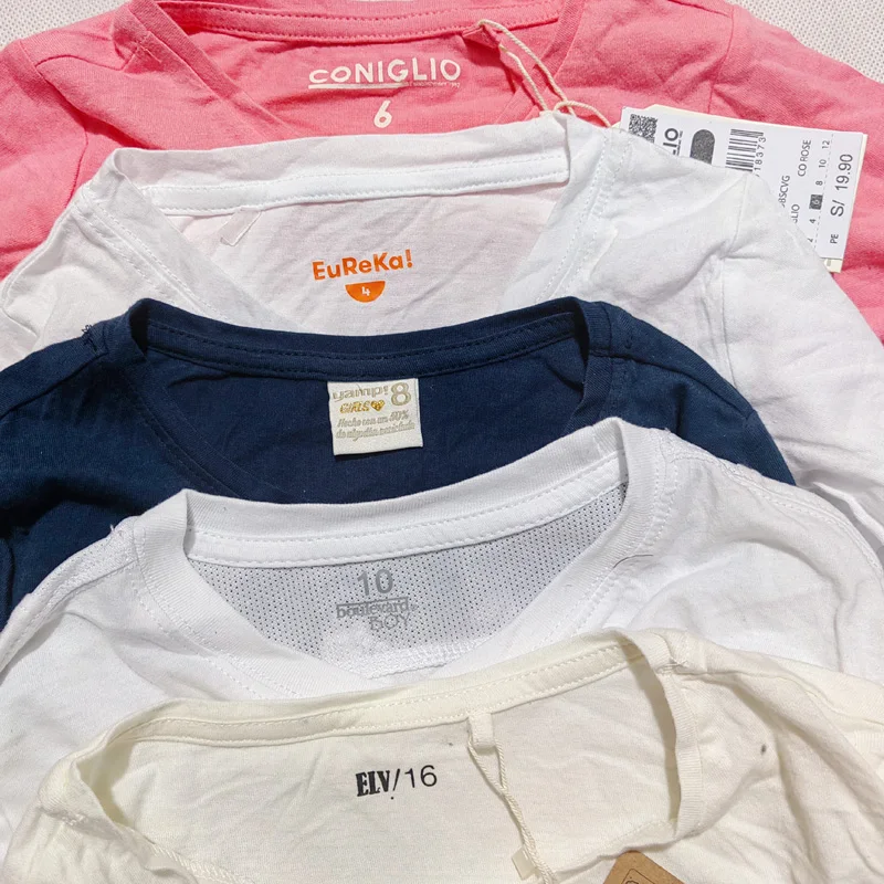 Wholesale Mixed Boys Girls Short Sleeve O-Neck Cotton kids Clothes Stock Lots T-shirts