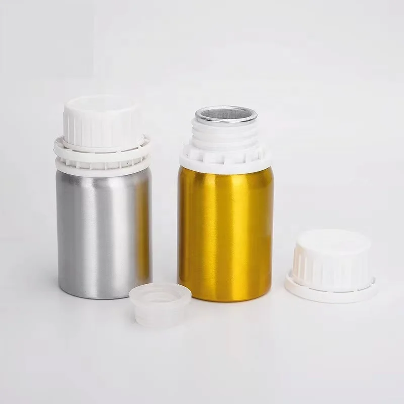 Factory wholesale aluminum essential palm oil bottles perfume 250 300 400 500 1100ml 1 liter with anti-theft Cover