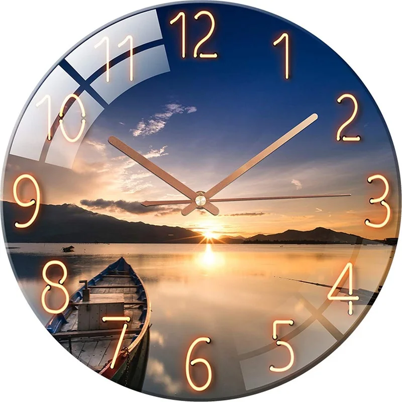 2024 New Modern Nordic Minimalist Mdf Wood wholesale Wall Clock Custom Round Silent Simple Clock Decoration